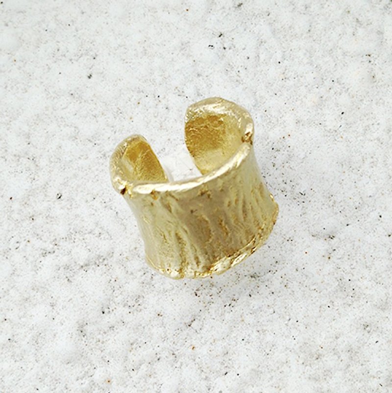 Ohappy plant series. Wood Brass Ring - General Rings - Other Metals Gold