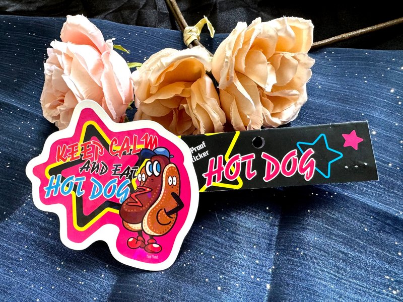 Fast Food Express travel sticker - Hot Dog - สติกเกอร์ - กระดาษ สีแดง