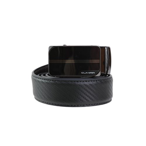 CUMAR CUMAR 鋅合金+頭層牛皮 CARBON FIBER 自動扣皮帶