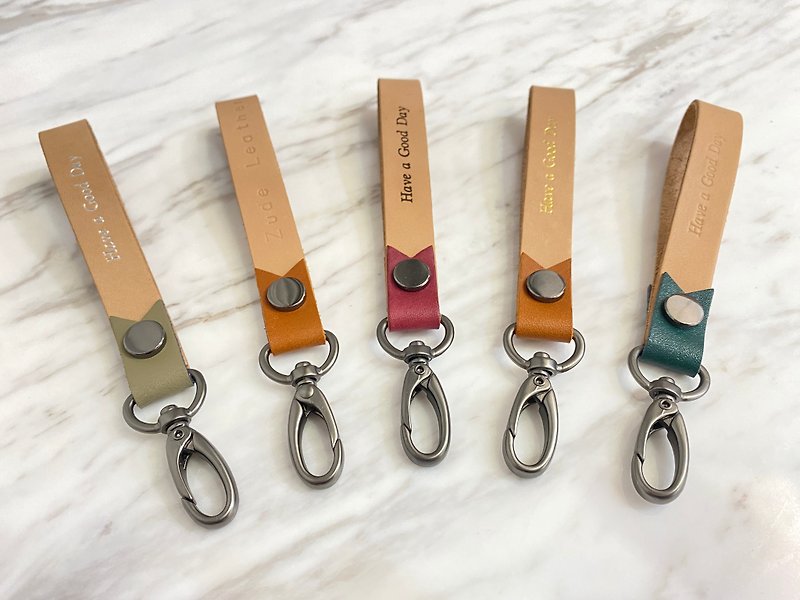 Leather Keychain - Keychains - Genuine Leather Multicolor