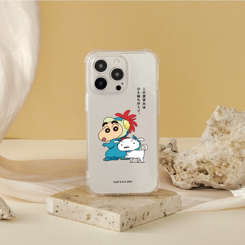 蠟筆小新我們的恐龍日記-恐龍裝全氣囊防摔iPhone手機殼 - 手機殼/手機套 - 塑膠 透明