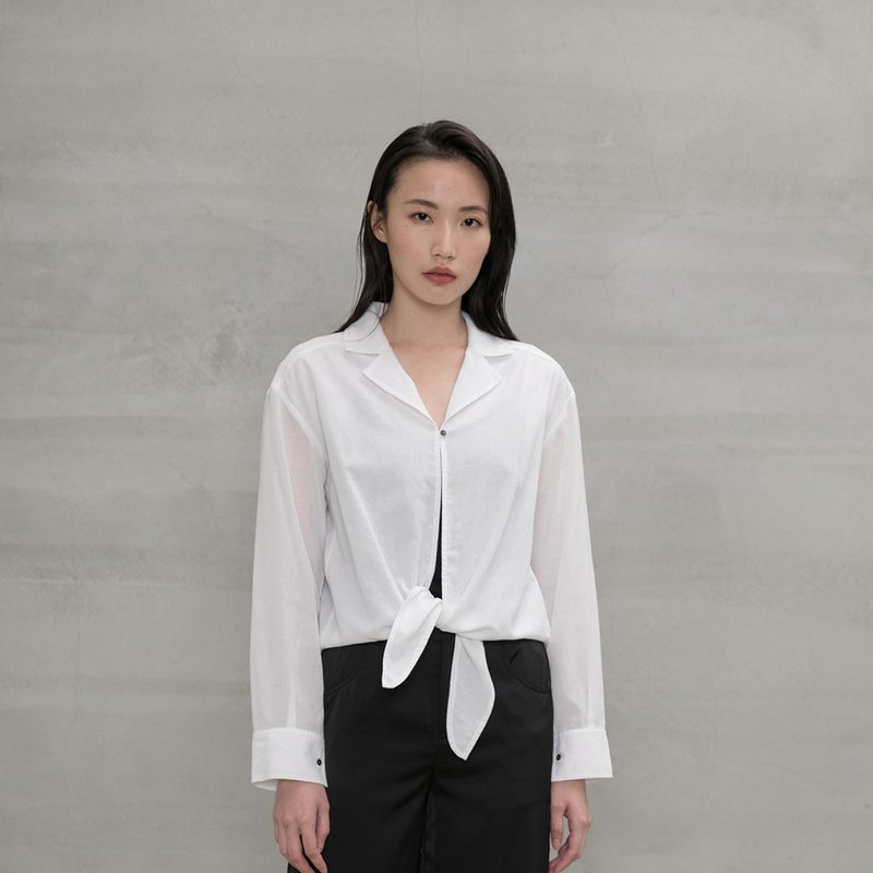 直言不諱男友風襯衫 Plainspoken Boyfriend Shirt T309 - 女上衣/長袖上衣 - 棉．麻 多色