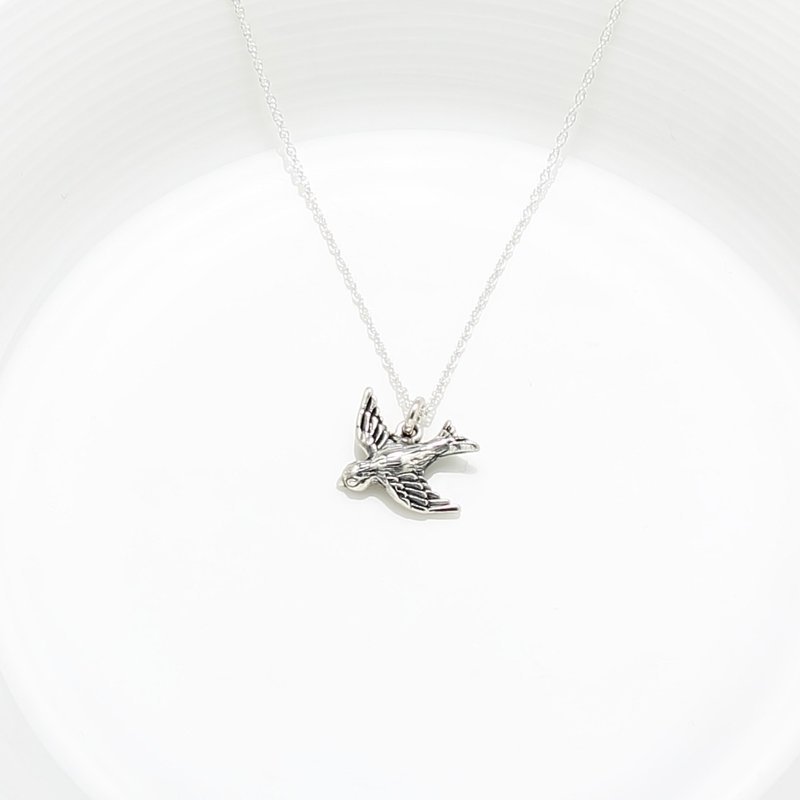 【Angel & Me】展翅 飛翔 小鳥 s925 純銀 項鍊 生日 聖誕節禮物 - 項鍊 - 純銀 銀色