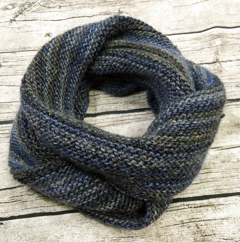 ChiChi Handmade-Handmade Wool Neck/Bib - Knit Scarves & Wraps - Wool Blue