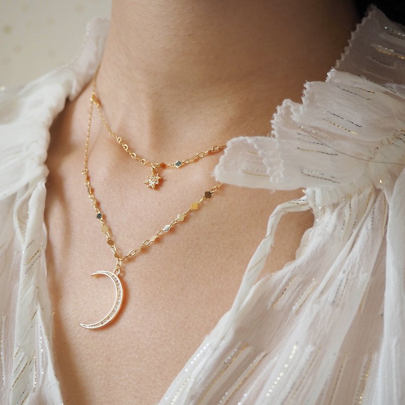 SELENE layered necklace - Necklaces - Other Metals Gold