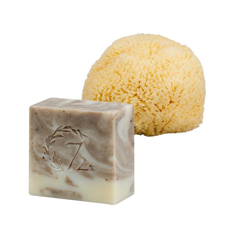 Dead Sea Mud Facial Soap Sponge Two-Piece Set and Free Bath Ball - ครีมอาบน้ำ - พืช/ดอกไม้ ขาว