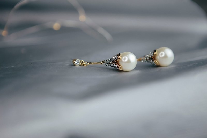 COR-DATE-Gorgeless Pearl Drilling Drop Earrings - Earrings & Clip-ons - Other Metals Gold