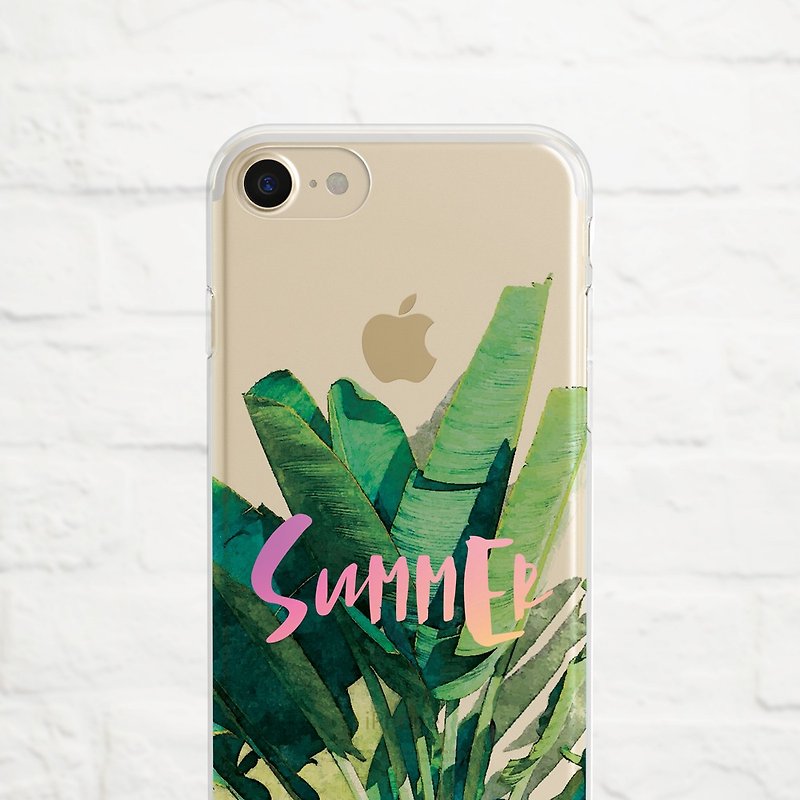 Summer, Clear Soft Case, iPhone 14pro, 13 mini, Samsung - เคส/ซองมือถือ - ซิลิคอน หลากหลายสี