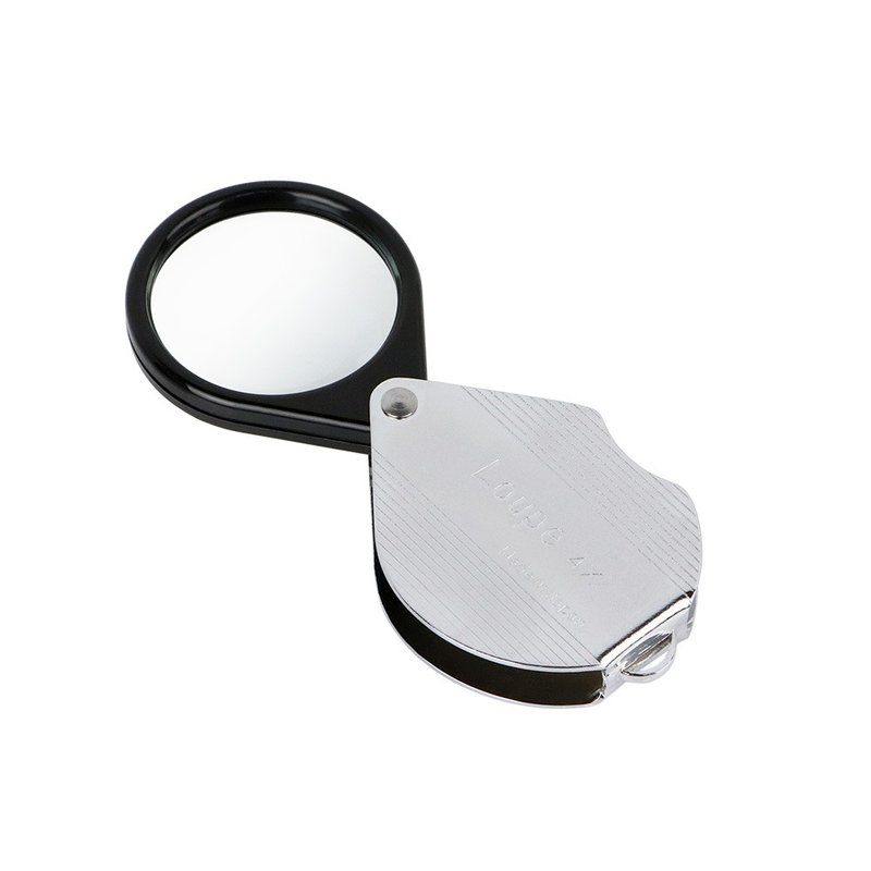 4x/12D/36mm Japanese Metal Case Portable Magnifier 7950 - อื่นๆ - แก้ว สีเงิน