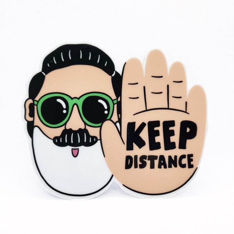 Keep Distance Car Sticker - สติกเกอร์ - กระดาษ 