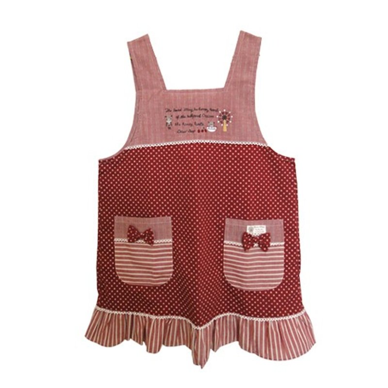 【BEAR BOY】水鑽摩天輪圍裙-波浪-紅 - 圍裙 - 其他材質 