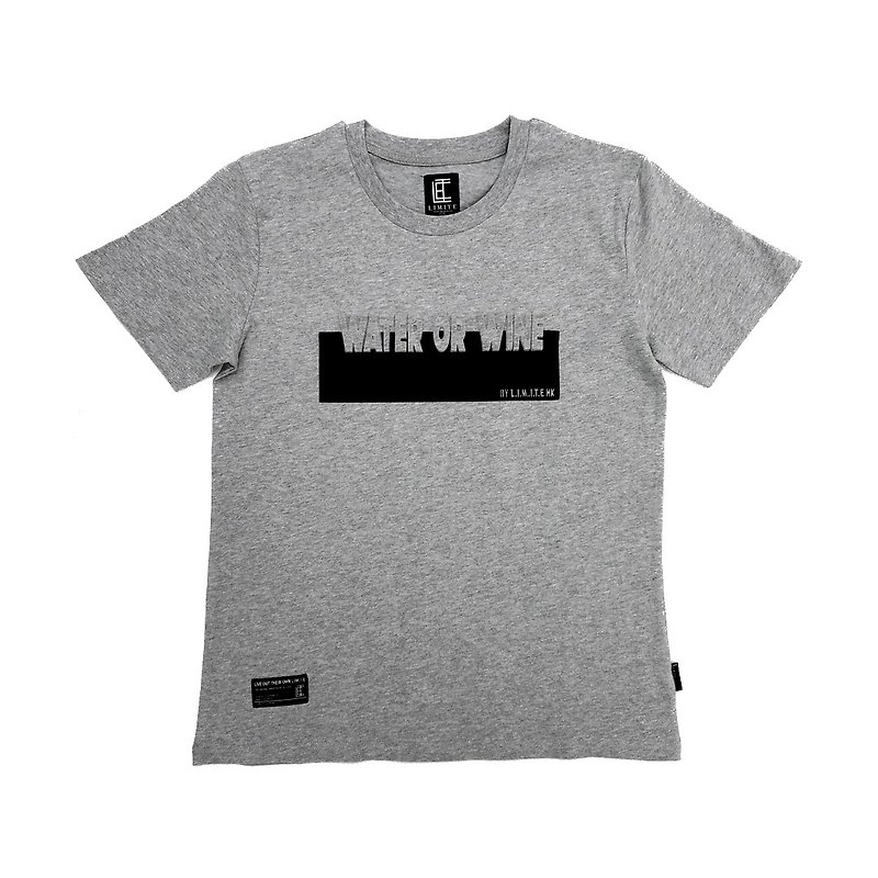 L.I.M.I.T.E - Regular fit Embossing with Silicon Printed TEE - Men's T-Shirts & Tops - Cotton & Hemp Gray