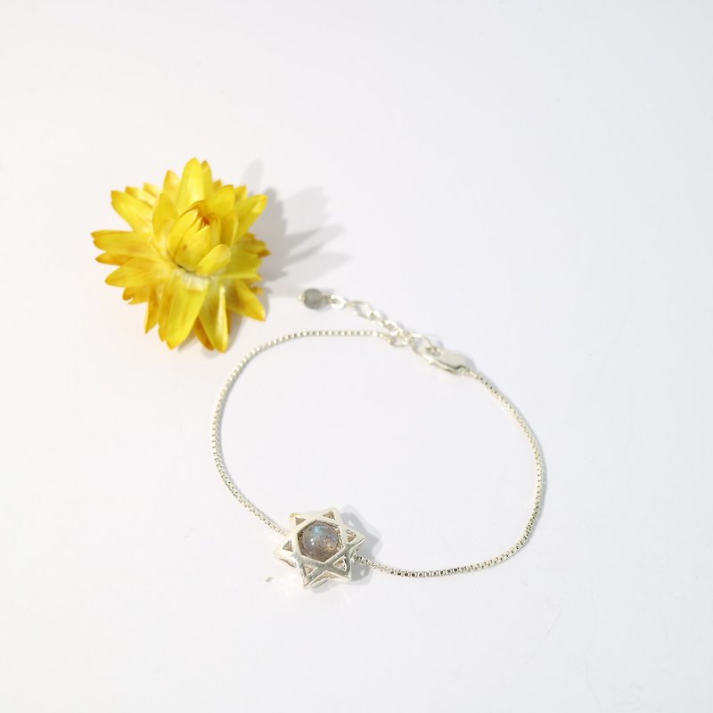 Smiling Star ~ Labradorite Sterling Silver Bracelet - Bracelets - Gemstone Silver