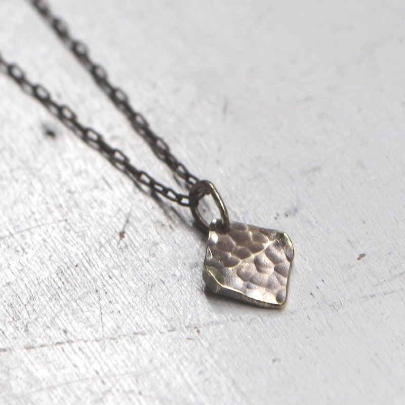 Brass necklace rhombus - Necklaces - Other Metals Gold