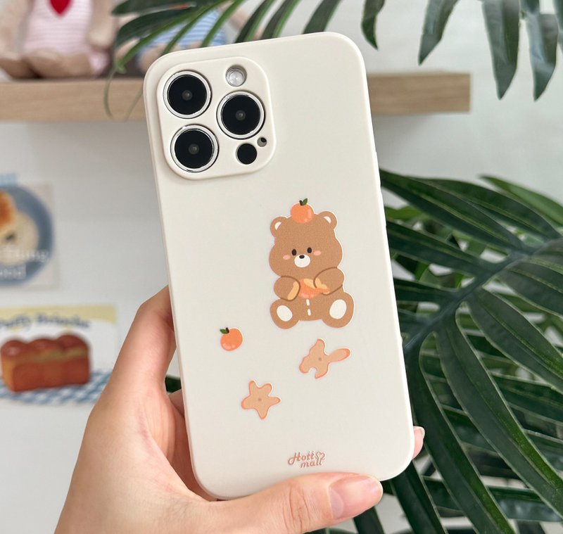 Mobile Phone Case Multiple Models Support Tangerine bear pumi Silicone Case - Phone Cases - Silicone Brown