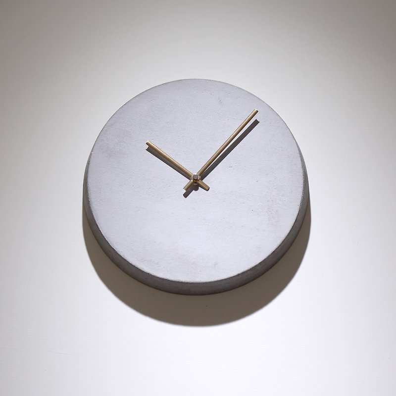 Minimalist Cement big round clock - นาฬิกา - ปูน สีเทา