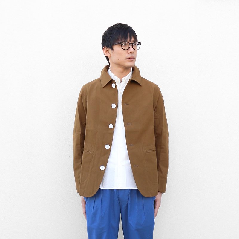 Cotton Boy Coverall Jacket · Unisex size 2 - Men's Coats & Jackets - Cotton & Hemp Brown
