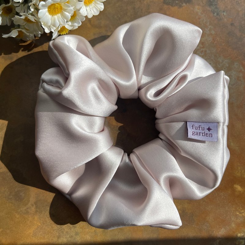 Apricot-hair tie - Hair Accessories - Silk Pink