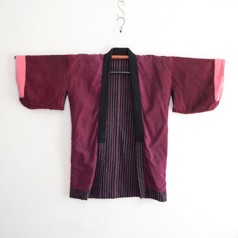 野良着 古布 木綿 刺し子 着物 リメイク素材 ハンドメイド ジャパンヴィンテージ 昭和レトロ 生地 - 女大衣/外套 - 棉．麻 
