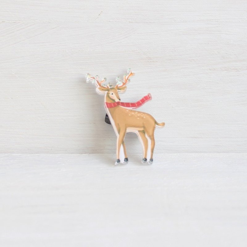 Deer badge I Story_Golden Deer - Badges & Pins - Acrylic Khaki