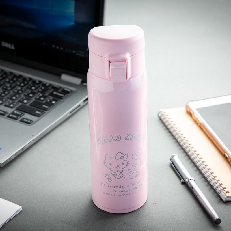 三麗鷗授權 Hello Kitty輕量彈蓋經典復刻保溫瓶480ml - 保溫瓶/保溫杯 - 不鏽鋼 粉紅色