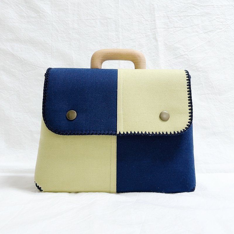 mini bag _ Color block N+G - Handbags & Totes - Other Materials Multicolor
