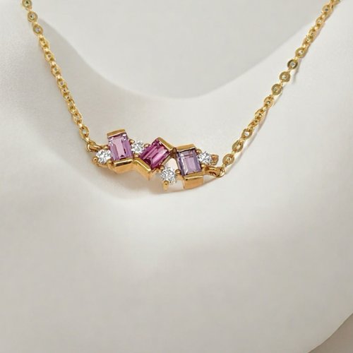 Nozomi Jewelry │尋找美好事物的輕珠寶品牌 純14K│不規則藍寶鑽石手鍊│