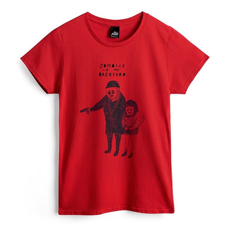 Léon & Mathilda - Red - Women's T-Shirt - เสื้อยืดผู้หญิง - ผ้าฝ้าย/ผ้าลินิน สีแดง