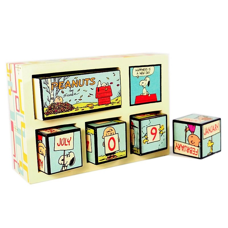 Snoopy Calendar Sculpture - Happy Day【Hallmark-Peanuts Snoopy Decoration】 - Items for Display - Pottery Multicolor