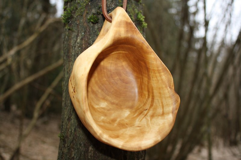 Kuksa 320 ml 278 Birch burl mug Wooden cup Woodcarving Bushcraft Camp - 杯/玻璃杯 - 木頭 金色