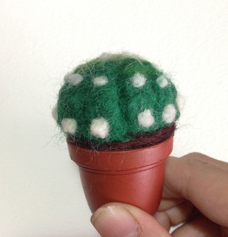 [Wool felt] more meat plant pocket - Items for Display - Wool Green