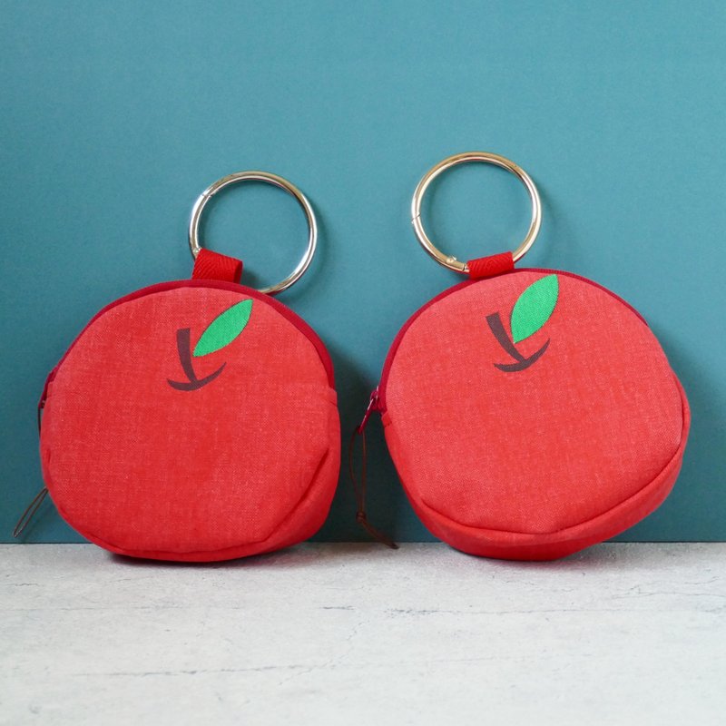 法國長棍麵包造型收納包 - 化妝包/收納袋 - 棉．麻 紅色