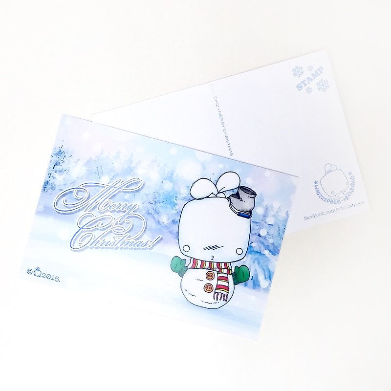 Postcard - Snow Snowman - by WhizzzPace - Cards & Postcards - Paper 