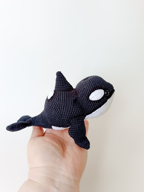 TatiStoreShop 逆戟鯨Amigurumi鉤針圖案PDF英文。 嬰兒虎鯨鉤針可愛