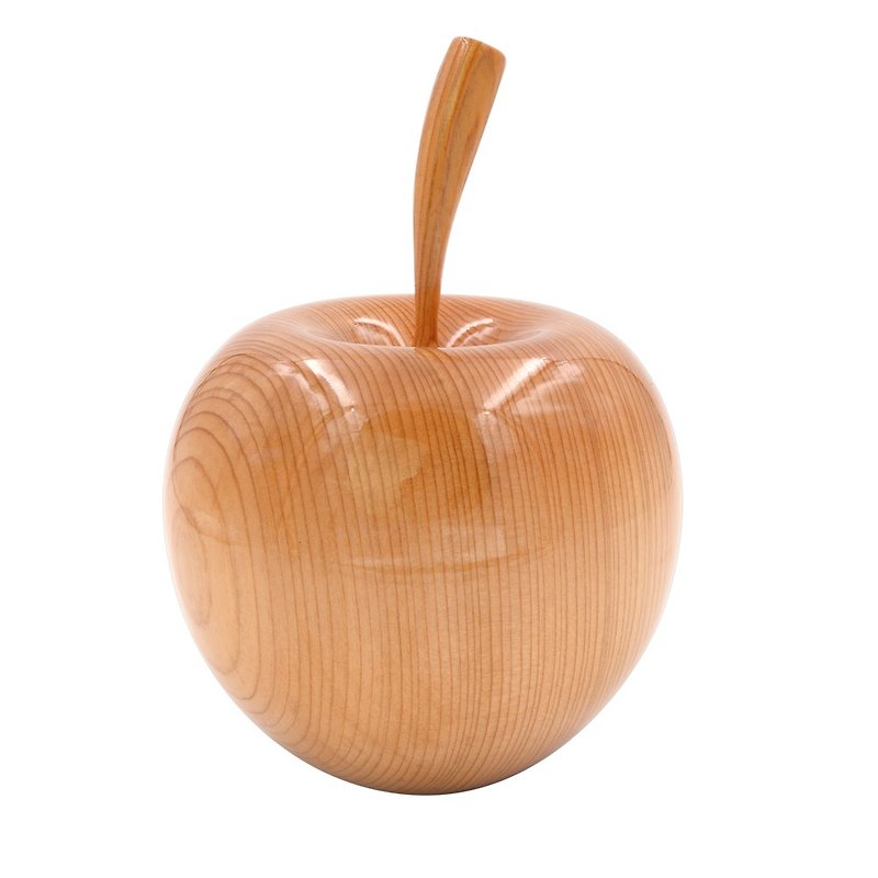 Taiwan cypress golden apple 11.5/10.3 | home decoration with peaceful homophonic meaning - ของวางตกแต่ง - ไม้ สีทอง