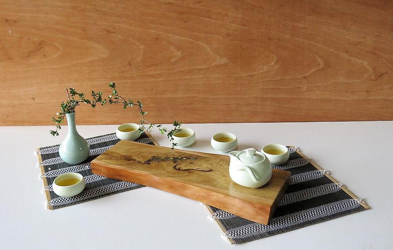 HO MOOD luminous series - hand and natural edge pot - Coasters - Wood Brown