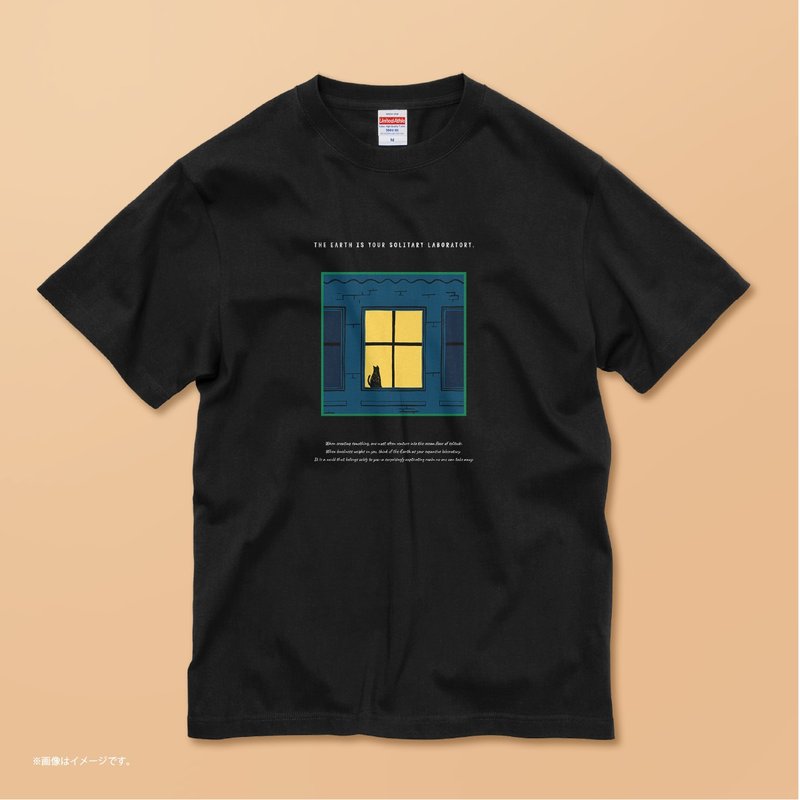 The Earth is solitary laboratory. /コットンTシャツ - 女 T 恤 - 棉．麻 白色