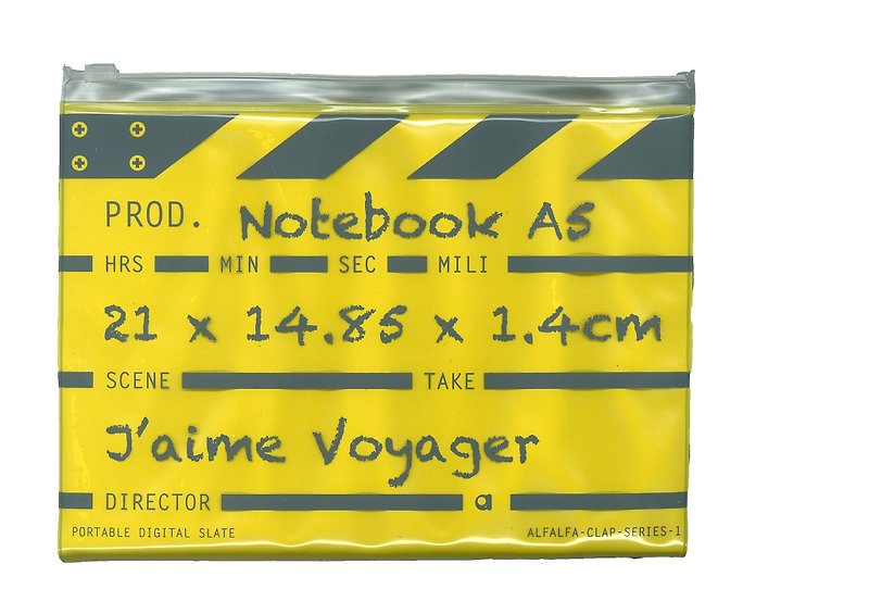 Director clap Journal jotter A5 Notebook - Yellow - สมุดบันทึก/สมุดปฏิทิน - วัสดุอื่นๆ สีเหลือง