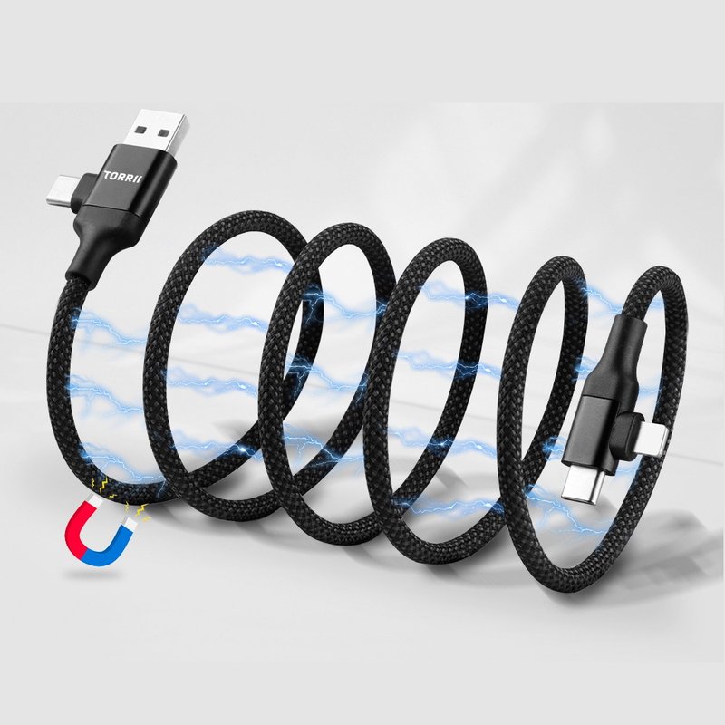 CiCi 多功能磁性快速充電存儲數據線 Lightning/Type-C/A  充電線 - 行動電源/充電線 - 其他材質 多色