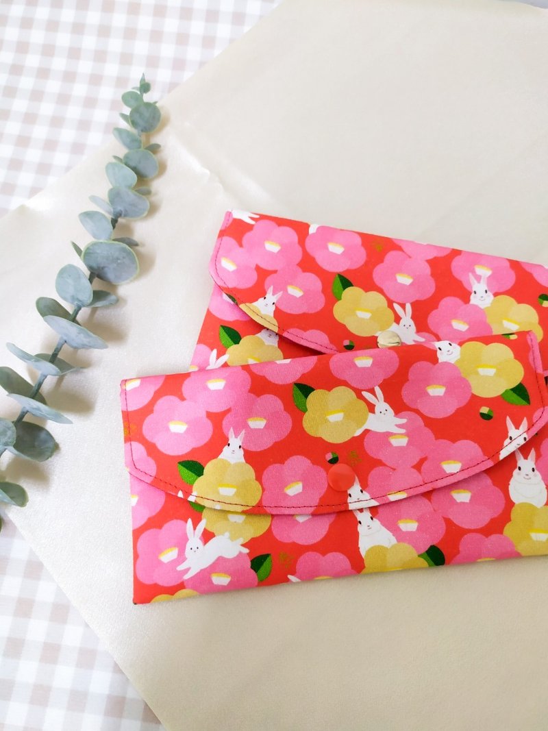 Jifu Series/Red Envelope Bag/Gift Bag/Universal Gift/Hanami Bunny - ถุงอั่งเปา/ตุ้ยเลี้ยง - ผ้าฝ้าย/ผ้าลินิน สึชมพู