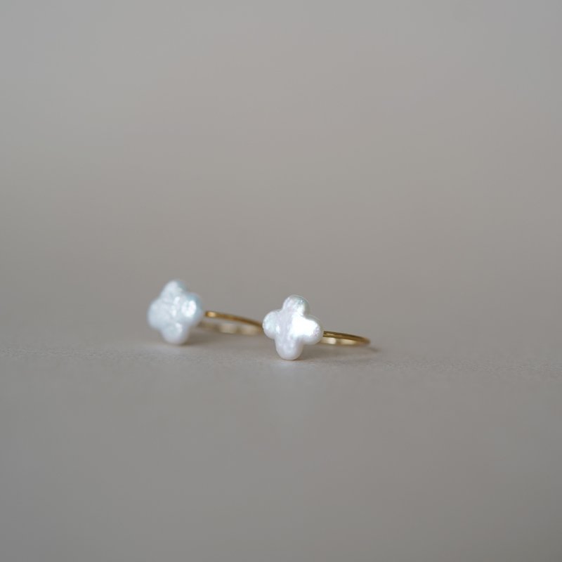 Limited quantity 14kgf flower freshwater pearl ring - General Rings - Pearl White