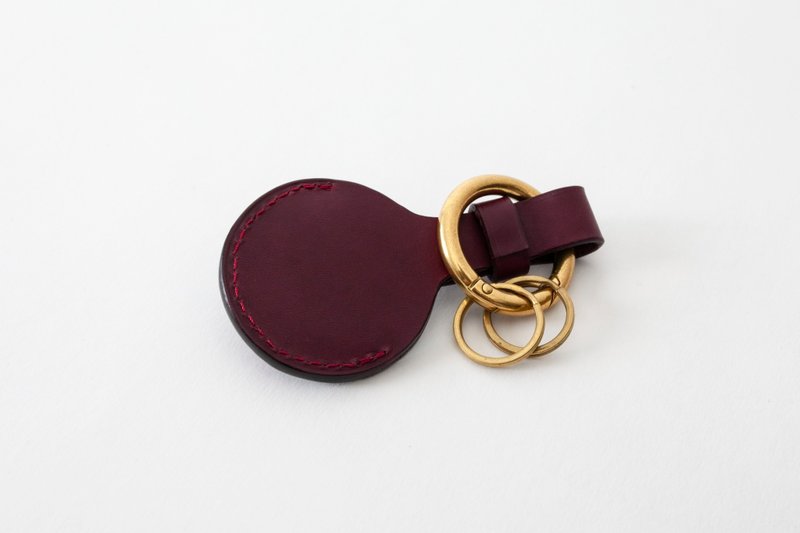 AirTag Key Ring | Leather Custom | Custom Typing | Key Ring | Genuine Leather | - Keychains - Genuine Leather 