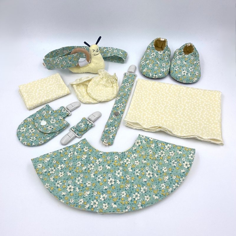 [Happy Pregnancy Gift Box] Fresh Flowers (Green Bottom) - Baby Gift Sets - Cotton & Hemp Green
