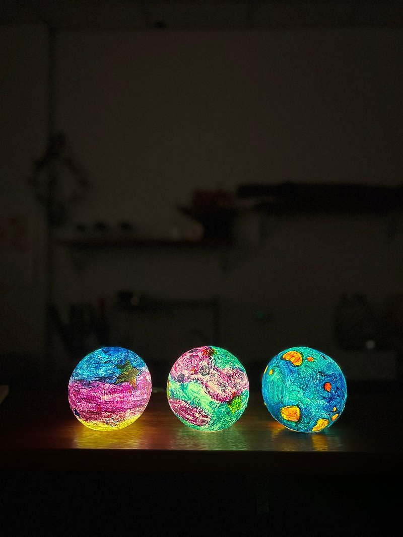 Planet night light painting - Illustration, Painting & Calligraphy - Other Materials 