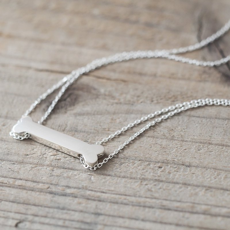 Bone 骨 ネックレス Necklace silver925 - ネックレス - 金属 シルバー