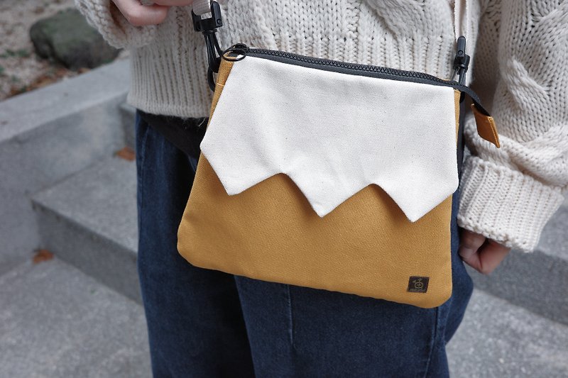 Mt.Fuji Multi-purpose Four-Layer Side Backpack - Messenger Bags & Sling Bags - Cotton & Hemp Multicolor