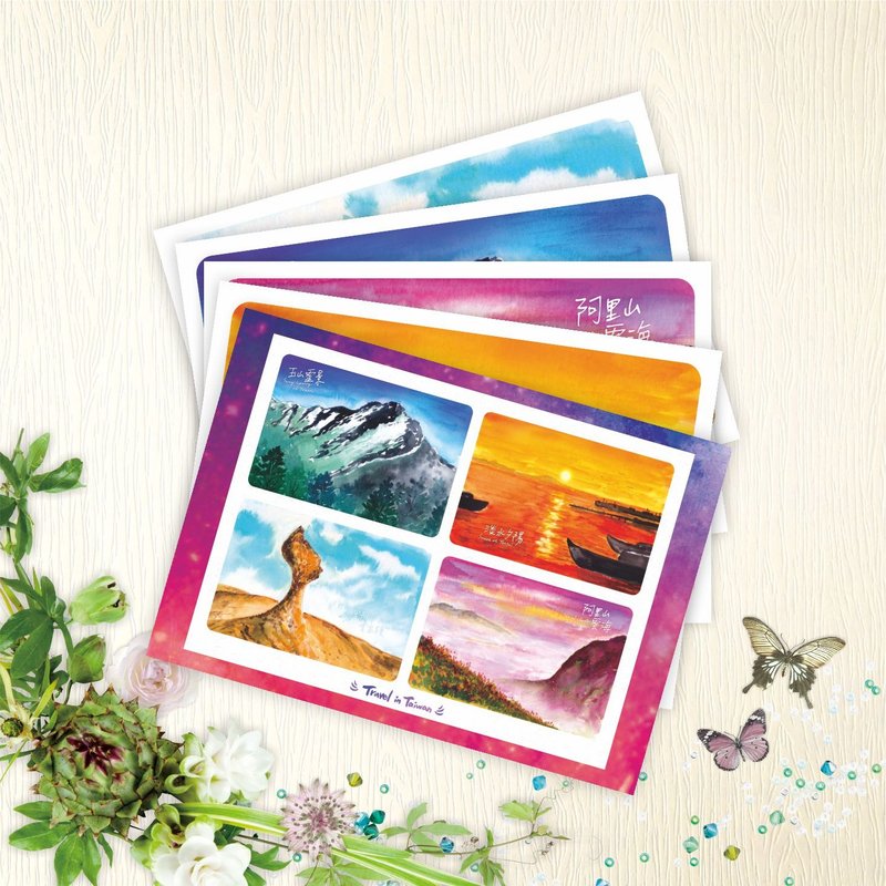 [Taiwan Scenery] Postcards - Traveling in Taiwan - Taiwan Chapter C - 5 types, 1 each - การ์ด/โปสการ์ด - กระดาษ 