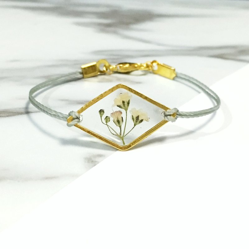 ultra thin framed bracelet 押花手鏈 - 手鍊/手環 - 其他金屬 金色