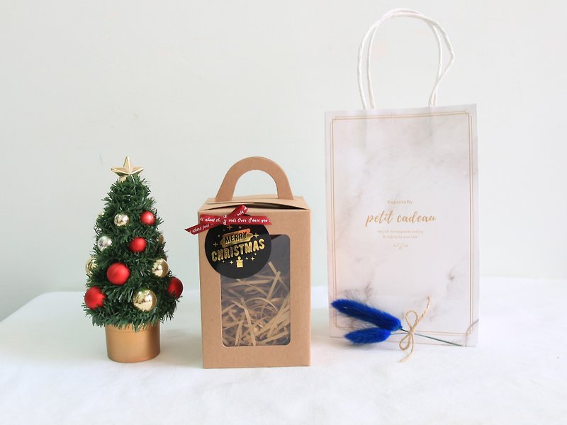 禮盒專區 / 手提牛皮禮盒  聖誕禮物 (不包含盆器.植物) - 禮物盒/包裝盒 - 紙 咖啡色