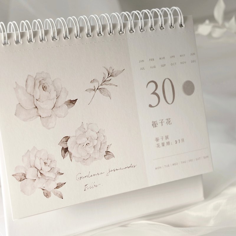 【In Stock】Vol.3 Plain White Plant Calendar (Monthly Calendar) - Calendars - Paper Multicolor